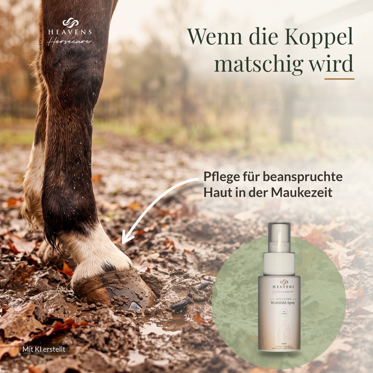 Wenn die Koppel matschig wird: Pferdebein im Herbstmatsch, Pflege für beanspruchte Haut in der Maukezeit